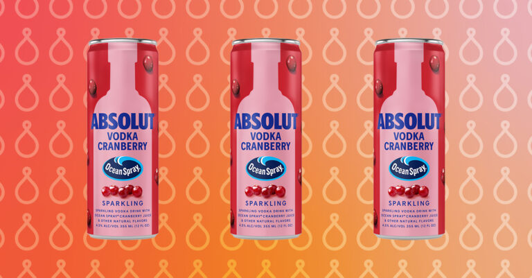 Absolut et Ocean Spray lancent une canneberge à la vodka en conserve

