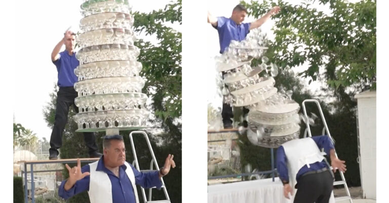 Un Chypre brise le record du monde Guinness… et plus de 300 verres à vin dans le processus

