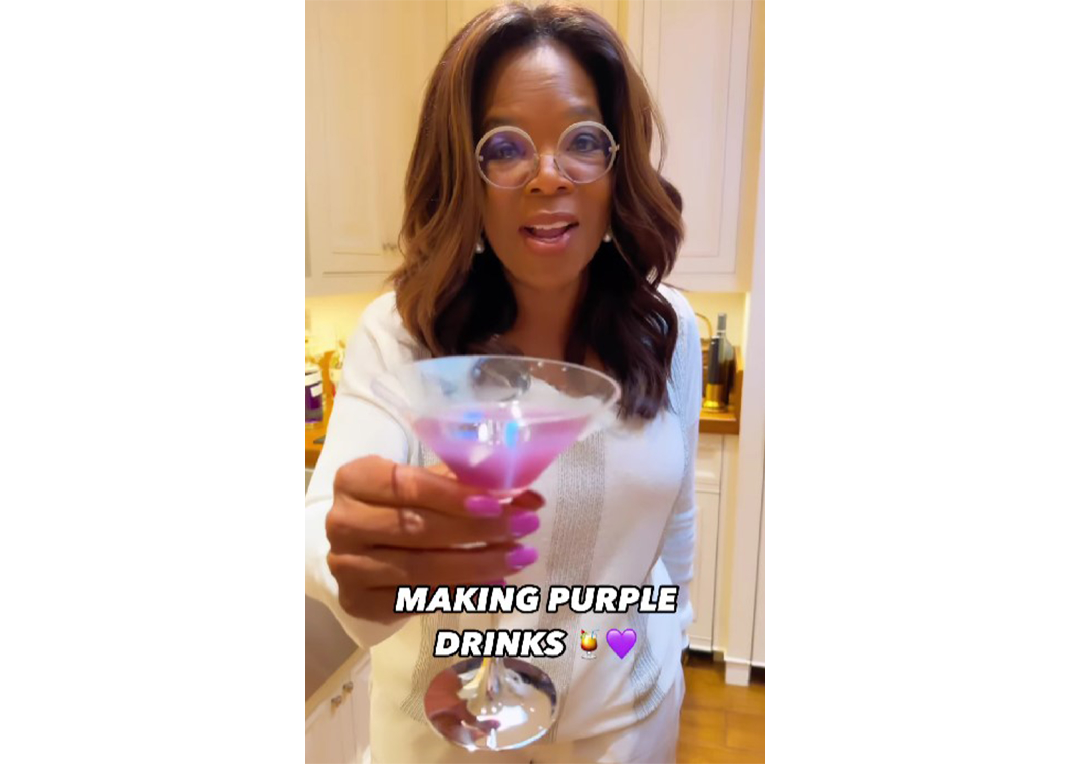 Comment préparer le cocktail « The Color Purple » d'Oprah Winfrey