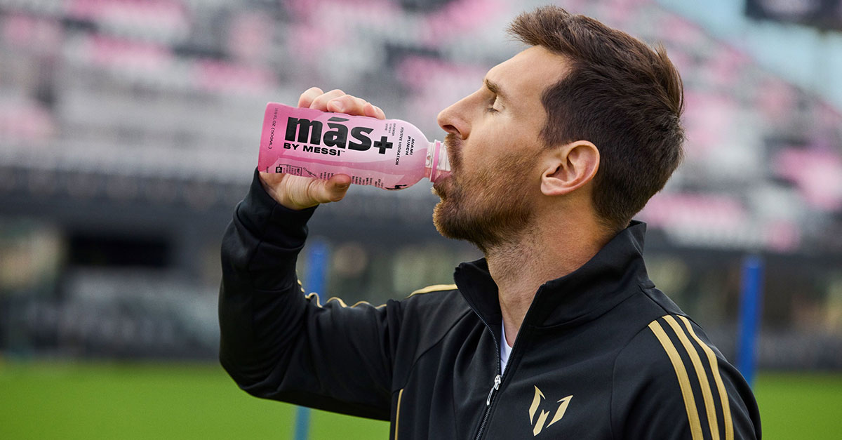 Lionel Messi lance une nouvelle boisson pour sportifs Más+