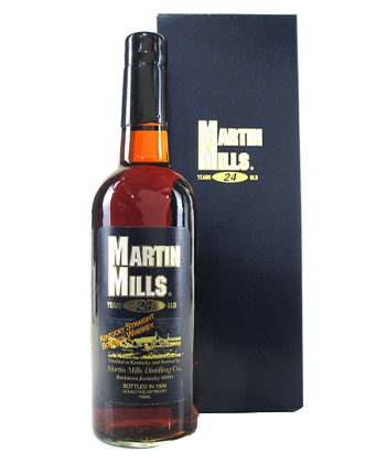 Le whisky Martin Mills Kentucky Straight Bourbon 24 ans est l'un des bourbons les plus chers au monde.