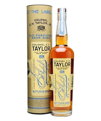 Le Colonel EH Taylor Old Fashioned Sour Mash Kentucky Straight Bourbon Whiskey est l'un des bourbons les plus chers au monde.