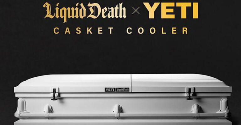 Sur la glace : Liquid Death et Yeti lancent une glacière effrayante

