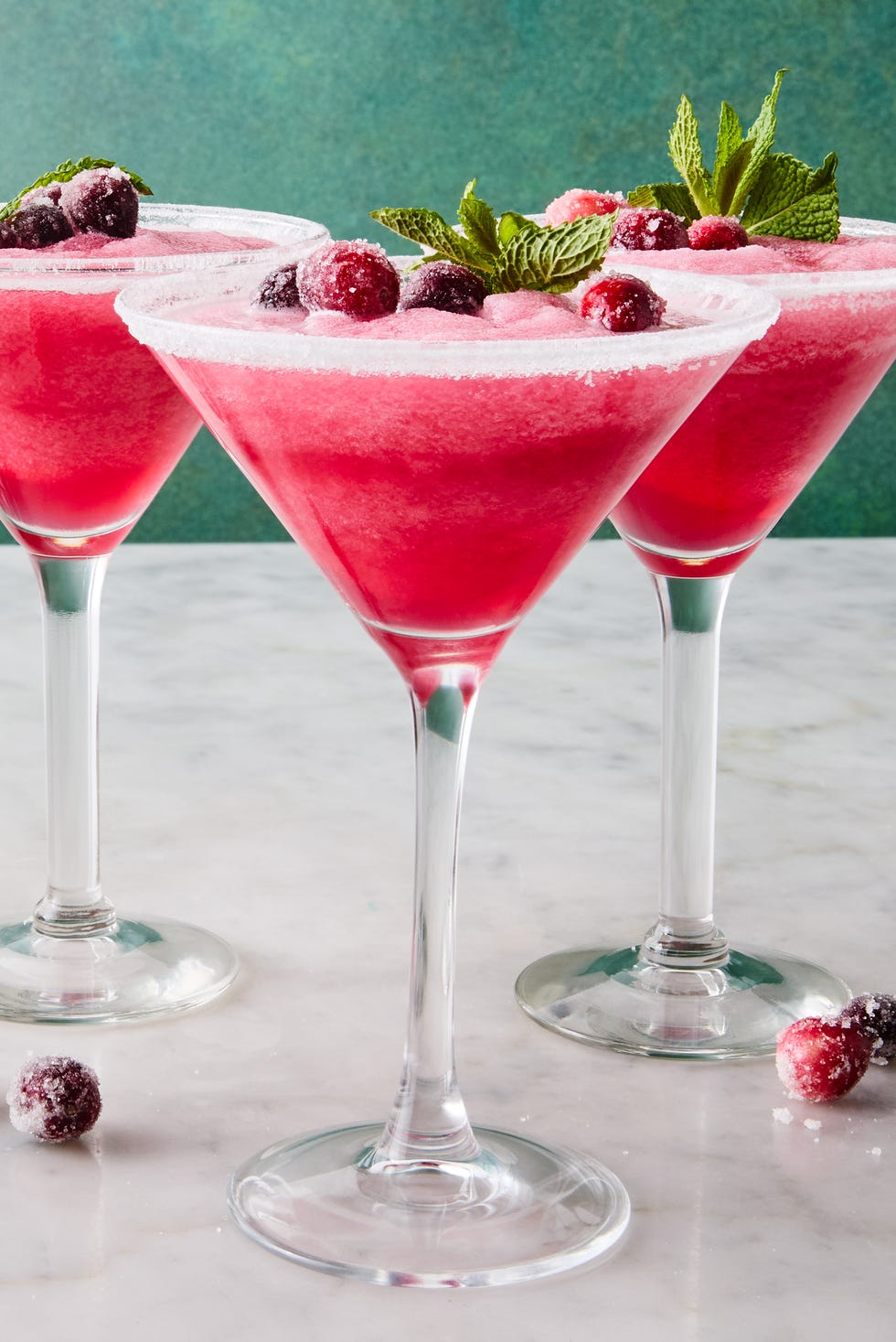 Margaritas au gui margaritas barbotines roses aux canneberges sucrées