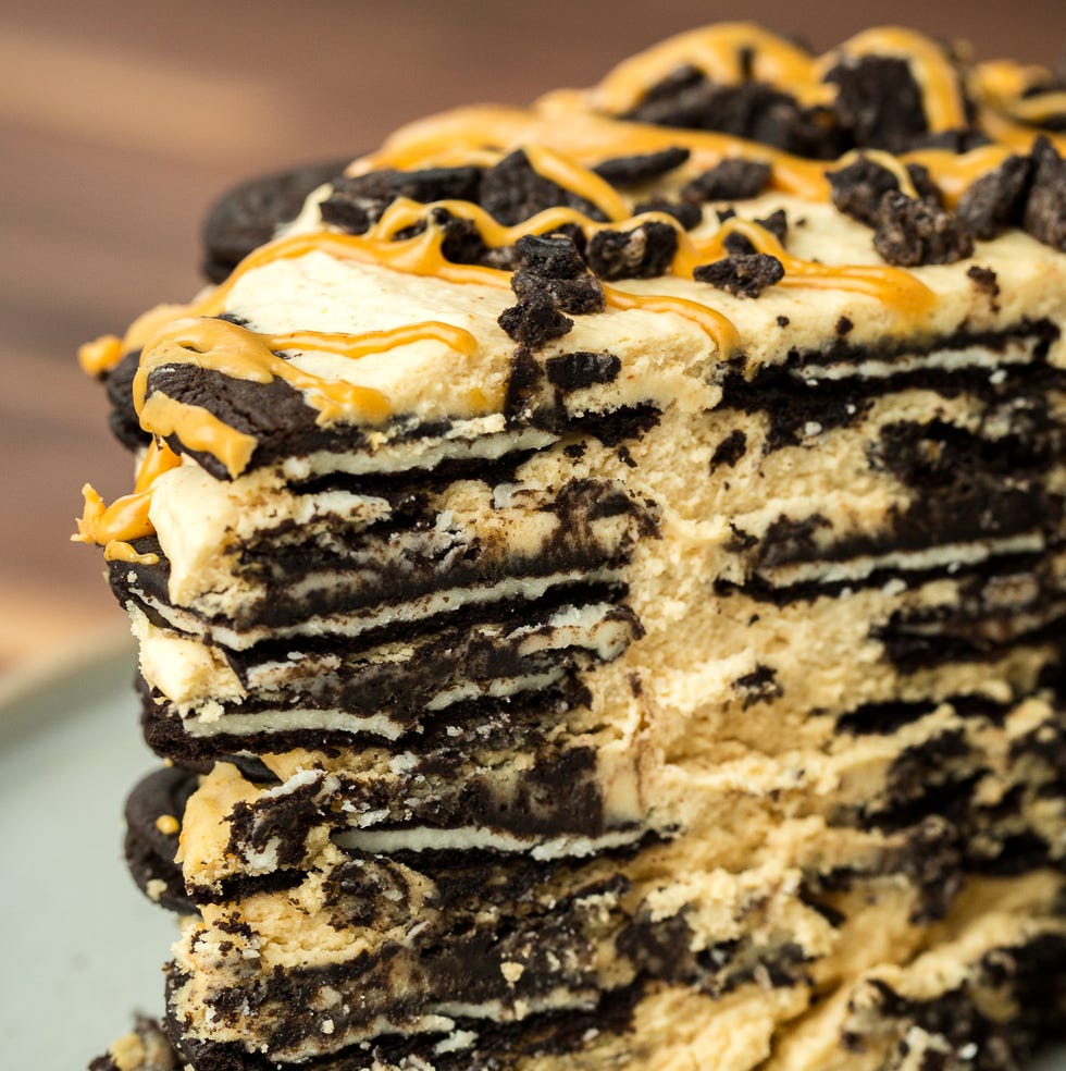 Gâteau de glace oreo au beurre d'arachide Gâteau de glace oreo au beurre d'arachide