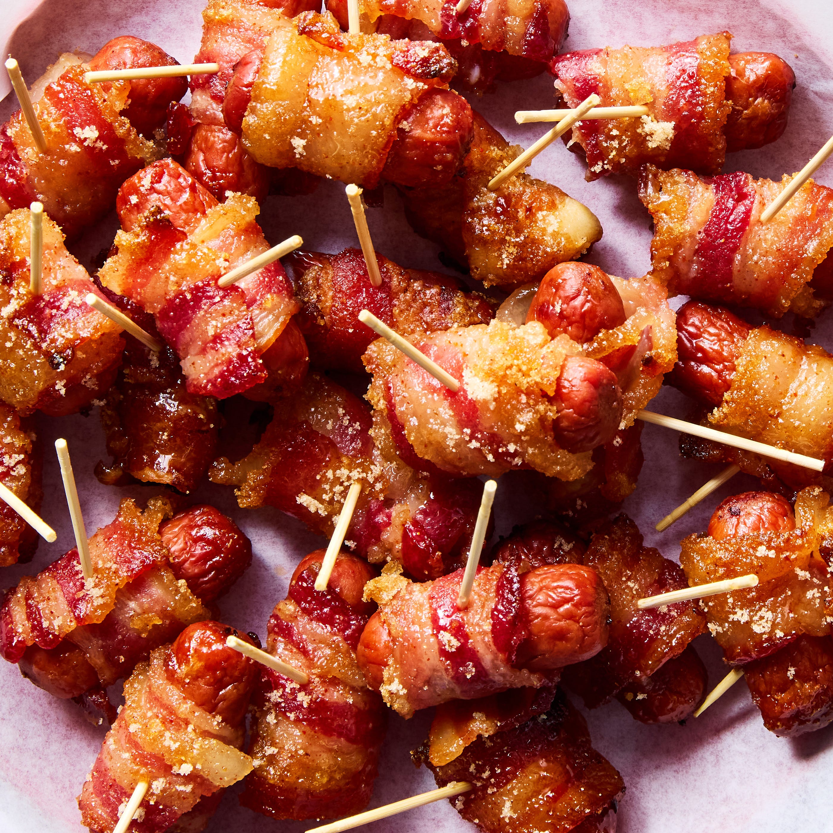 Smokies au bacon confit petits smokies enveloppés dans du bacon confit