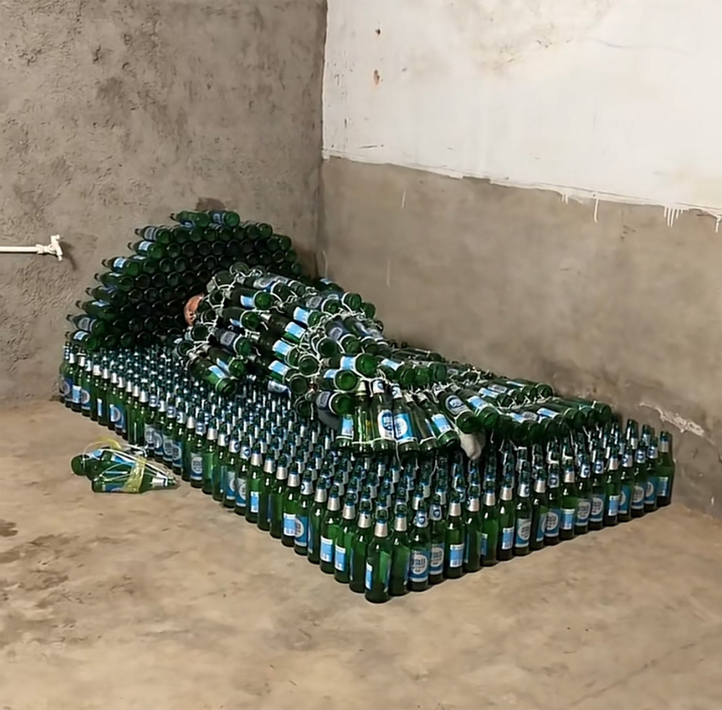 TikTok ne peut pas croire que ce lit de bouteille de bière n'est pas une IA